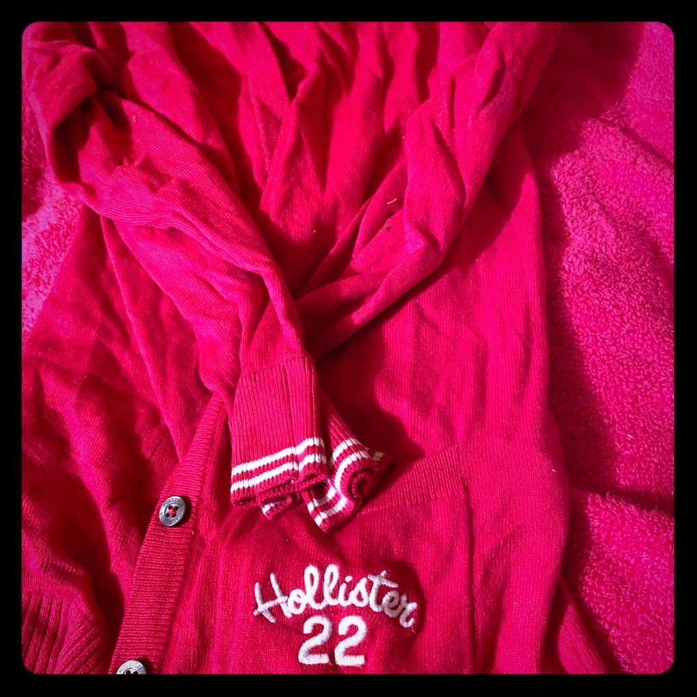 Hot pink Hollister cardigan